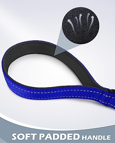 Joytale Short Dog Leash for Close Control & Training, 18", Royal Blue - Image 3