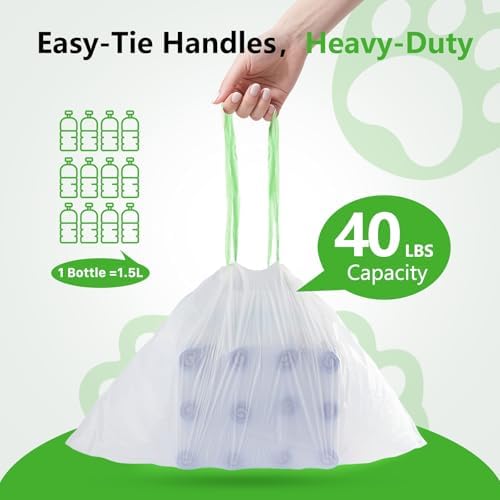 24 Count Cat litter Box Liners, 36" x 16" Large Extra Durable Heavy Duty Litter Pan Liner Bags with Drawstring Pre-Separated for Pet Kitty Litter Box Tray,Unscented - Image 3