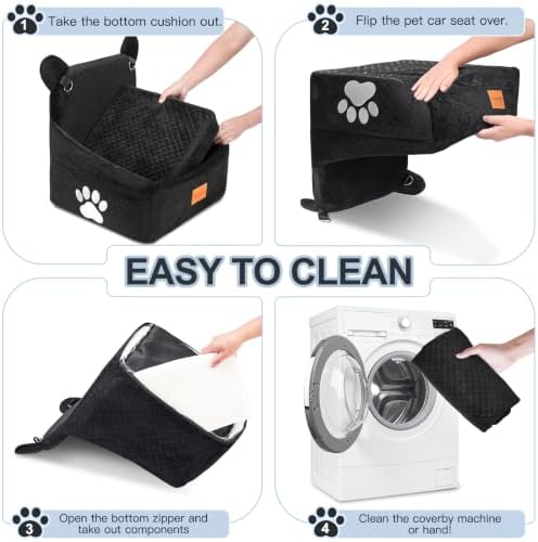 Dog Car Seat for Small/Medium Dogs up to 33lbs（Black） - Image 7