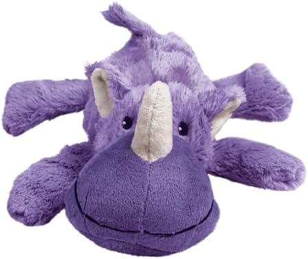 KONG - Cozie Rosie Rhino - Indoor Cuddle Squeaky Plush Dog Toy - for Small Dogs by KONG