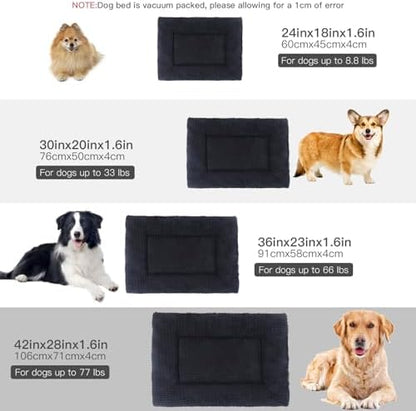 BVAGSS Reversible Dog Crate Pad, Memory Foam Pet Bed Mat, Soft Warm Machine Washable Sleeping Kennel Mattress for Small Medium Dogs XH079 (30''x20''x1.6'',Dark Grey) - Image 6