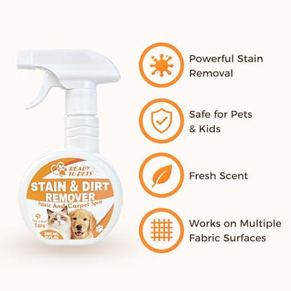 Carpet Stain Remover – Dog & Cat Urine, Poop & Vomit Cleaner – Fabric Spray for Rugs, Bed Sheets, Curtains, Sofas, Upholstery & Car Floor - Image 3