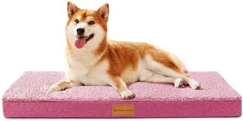 Patas Lague Orthopedic Medium Dog Bed Washable Pet Sofa Mat 30''X20'' Pink by PatasLague