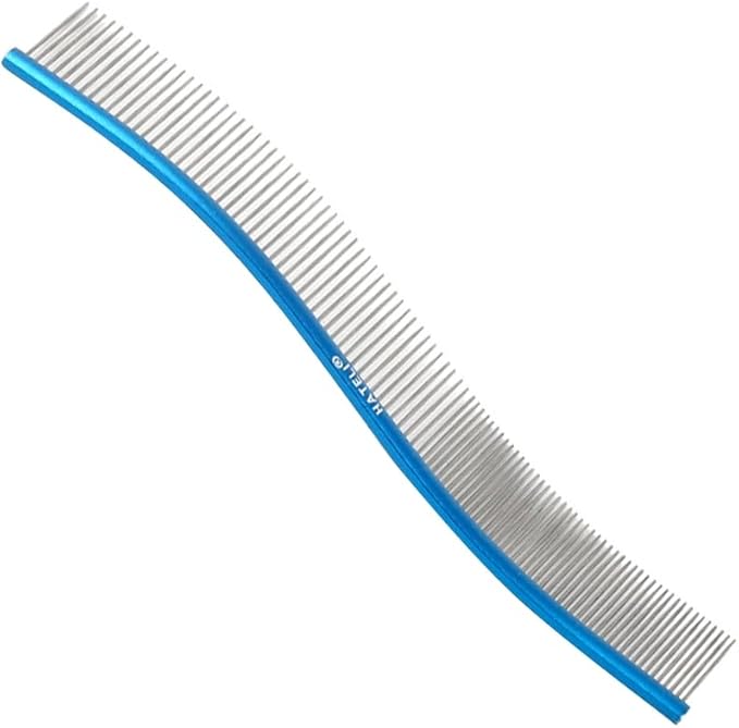 Pet Deshedding Comb For Dogs Cats Easy Use Stainless Steel Hair Comb For Pet Shedding Hair Curved Comb For Pet Grooming Pet Hair Removal Comb