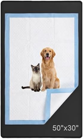 Dunzy 50" x 30" Silicone Pee Pad Holder Tray Extra Large Puppy Pee Pad Holder, Raised Edges, Non Slip Leak-Proof Urine Potty Tray for Indoor Flooring Protection Training by Dunzy
