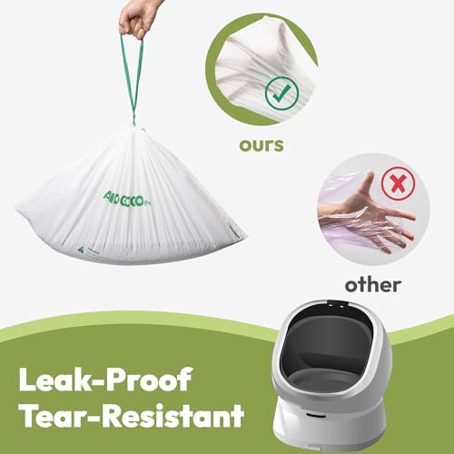 50 Pack Litter Box Liners, Compatible with PETLIBRO Luma Automatic Litter Box, Large Capacity Waste Bin Liners, Heavy Duty, Leakproof, Thick Drawstring Trash Bags, 27.2" x 13" - Image 4