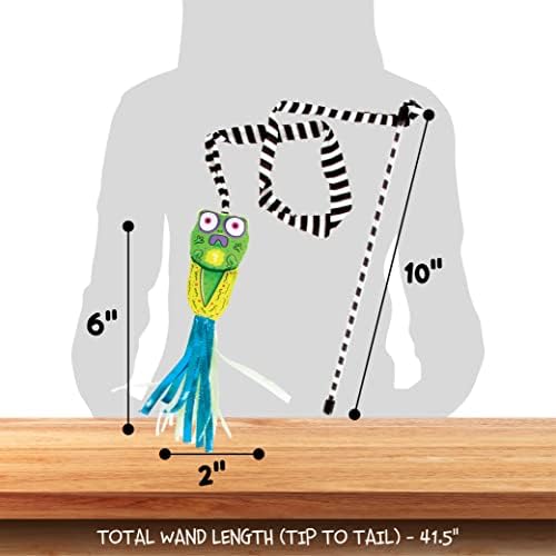 FatCat Tadpole Cat Wand Stuffed with 100% Organic Catnip Interactive Cat Toy - Image 3