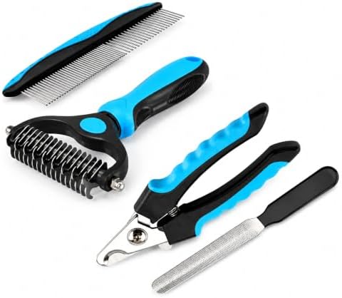 Dematting comb for dogs, Shedding, undercoat Rake, Dog Brush, Cat brush, for shedding, Deshedding brush for dogs, Cat brushes, for Shaggy or Low hair Dogs & cats Double sided - Image 7