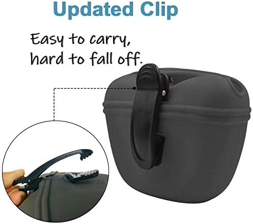 RoyalCare Silicone Dog Treat Pouch-Small Training Bag-Portable Dog Treat Bag for Leash with Magnetic Closure and Waist Clip[US Design Patent] - Image 4