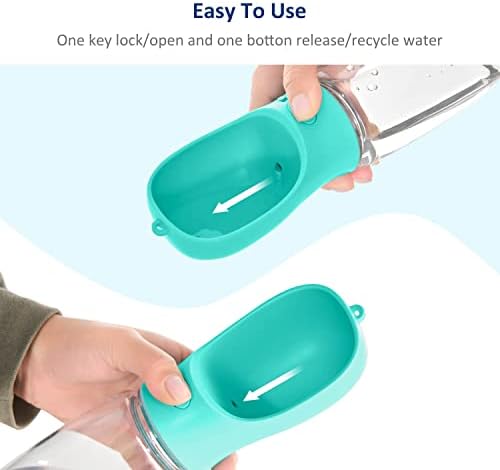 WePet Portable Dog Water Bottle, 12 OZ, Leak Proof Puppy Water Dispenser with Drinking Feeder for Pets Outdoor Walking, Hiking, Travel, Food Grade Plastic - Image 5