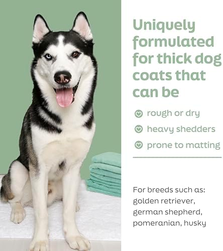 True Coat Thick Coat Dog Shampoo, 5 in 1 De‑Sheds & Softens with Oat Milk, Coconut Oil & Aloe, 16 oz - Image 3