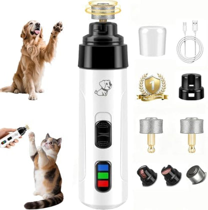 Dog Nail Grinder Whisper Quiet with Light for Small Medium Large Pets by RGIMF