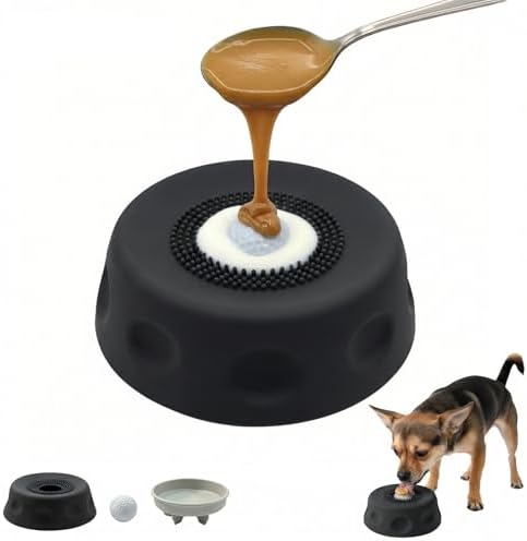 Slow Feeder Dog Lick Bowl, Rolling Ball & Silicone Suction Cup, Small Dogs by Unknown