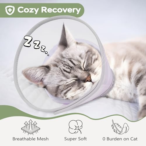 Cat Cone Collar Soft: Comfortable Waterproof Mesh Recovery Cone After Surgery to Stop Licking and Scratch, Alternative to Plastic Elizabeth Head/Neck Cone - Image 4