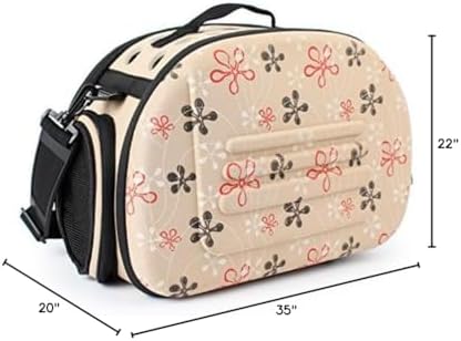 Foldable Pet Dog Carrier Cage Collapsible Travel Kennel - Portable Pet Carrier Outdoor Shoulder Bag for Puppy Dog Cat (S, Beige) - Image 6