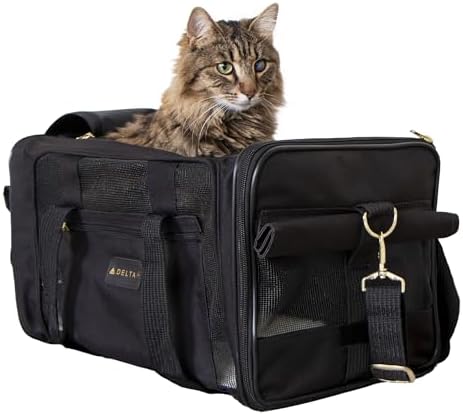 Sherpa Delta Airlines Travel Pet Carrier, Airline Approved & Guaranteed On Board - Black, Medium by Sherpa