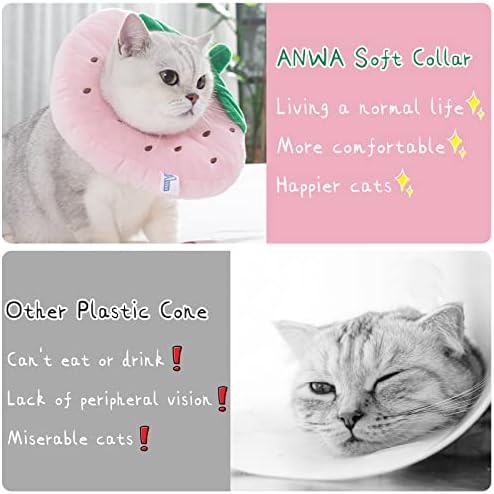 ANWA Adjustable Cat Cone Collar Soft, Cute Cat Donut Collar After Surgery - Image 6