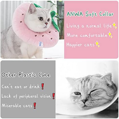 ANWA Adjustable Cat Cone Collar Soft, Cute Cat Donut Collar After Surgery - Image 6