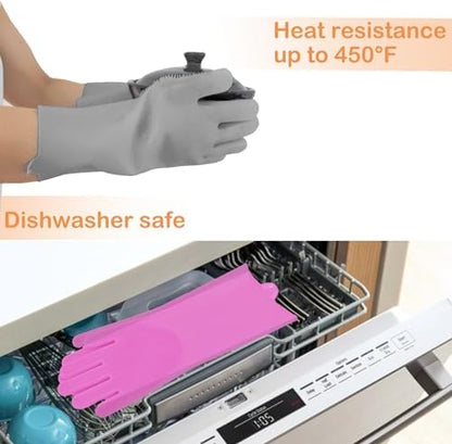 Silicone Pet Grooming Gloves Dog Washing Gloves for Bathing Massaging - Image 4