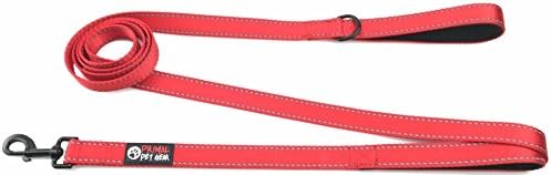 Primal Pet Gear Dog Leash 8ft Long - RED - Traffic Padded Two Handle - Heavy Duty - Double Handles Lead for Control Safety Training - Leashes for Large Dogs or Medium Dogs - Dual Handles Leads - Image 5