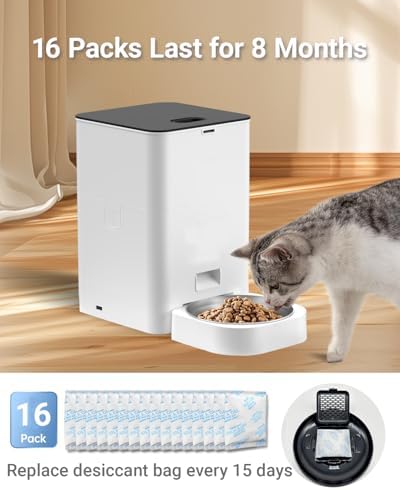 16 Packs Pet Food Desiccant Bag Compatible with Voluas Automatic Pet Feeders, Desiccant Packs Replacement for Dog Treat Container/Automatic Pet Feeder, Keep Pet Food Fresh, Individually Packaged - Image 5