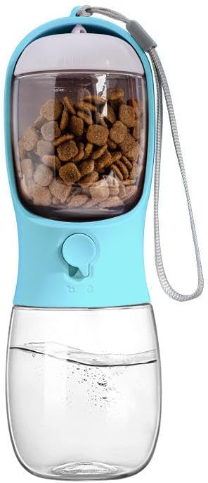 Dog Water Bottle for Walking, Portable Pet Water Dispenser, Leak-Proof Travel Bottle for Dogs and Cats – Blue, 10 oz by CarpathianTradeCo