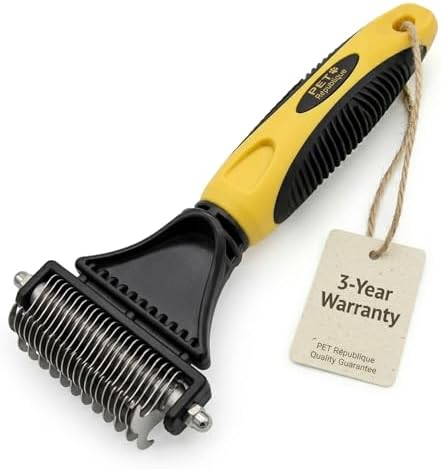 Pet Republique Matt Splitters Tool – Effective Mat Remover and De-matting Comb for Long-Haired Dogs, Cats, Rabbits – Regular 12+23 Teeth Design by Pet+Republique
