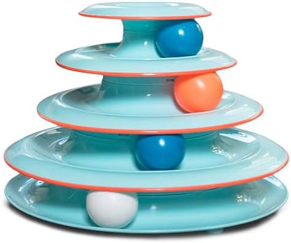 Catstages Chase Meowtain 4-Tier Interactive Cat Track Toy, 10.1" x 7.1" by Catstages