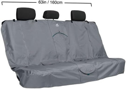 Kurgo Rover Extended Bench Seat Cover for Dogs, Car Bench Seat Covers, Back Seat Cover Protector for Pets, Water Resistant, Contains Seat Anchors, Scratch Proof, 63" Wide for SUVs and Trucks, Charcoal