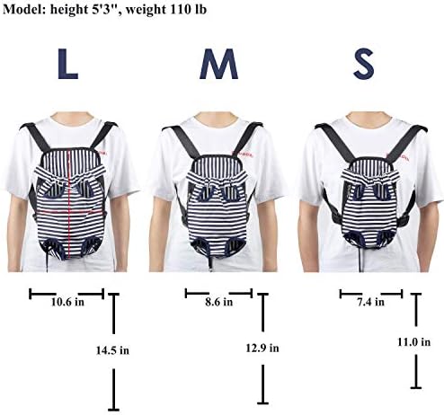 Dog Carrier Comfortable Legs Out Front Pet Carrier Backpack Cat Puppy Tote Holder Bag with Shoulder Strap and Sling for Outdoor Hiking Camping Cycling - Image 5