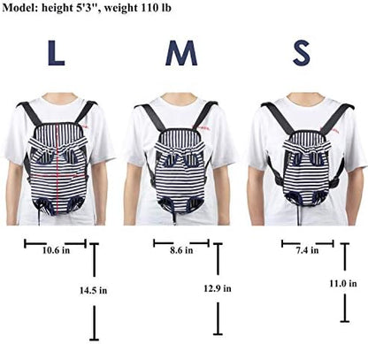 Dog Carrier Comfortable Legs Out Front Pet Carrier Backpack Cat Puppy Tote Holder Bag with Shoulder Strap and Sling for Outdoor Hiking Camping Cycling - Image 5