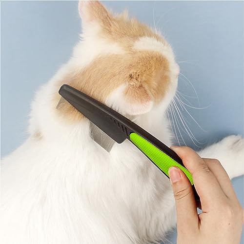 5 Pieces Pet Grooming Comb, Pet Hair Comb Rubber Handle Dog Hair Comb, Dog Eye Combs Pet Grooming Comb Flea Comb for Dog/Cat/Small Pets Removing Eye Mucus, Removes Knots, Mats and Tangles - Image 6