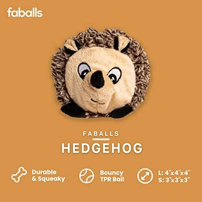 fabdog Hedgehog faball Squeaky Dog Toy (Small) - Image 2