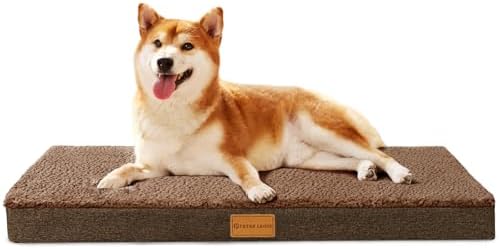 Patas Lague Orthopedic Medium Dog Bed Washable Pet Sofa Mat 30''X20''Brown by PatasLague