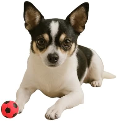 SPOT Latex Soccer Ball Dog Toy – 2in, Assorted Colors, Durable 100% Latex with Loud Squeaker, Fun Indoor & Outdoor Toy for Small Dogs & Puppies to Chase, Fetch, Chew & Play by SPOT