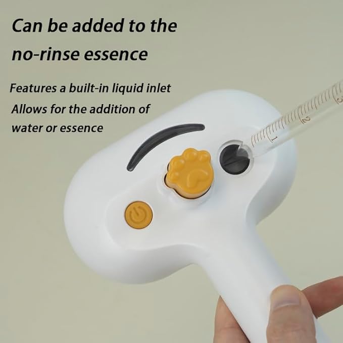 Pet Grooming Steam Brush, 3-in-1 Spray-on Hair Removal Comb for Long-Haired and Short-Haired Cats and Dogs