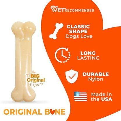 Nylabone Power Chew Original Bone Dog Chew Toy, Original Flavor, Medium - Image 3