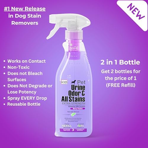 Superior Next-Gen Advanced ION Formula. 2-for-1 Bottle (Free Refill). Pet Urine, Odor & All Stains. Extra Strength, Unmatched Stain & Odor Remover. Patented | Non-Toxic | Eco-Friendly | Made in USA - Image 3