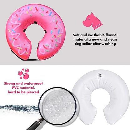 Inflatable Dog Cone Collar for After Surgery, Doggie Neck Blow up Donut Recovery ECollar, Soft Adjustable Dog Cone for Small Medium Large Dogs and Cats - Image 6