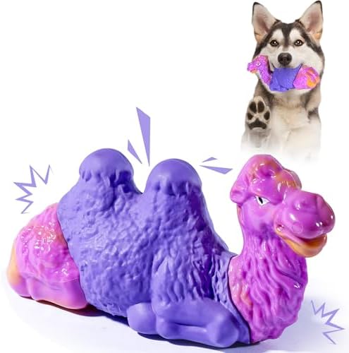Tough Dog Toys for Aggressive Chewers, Durable Indestructible Nylon Dog Chew Toys for Large Medium Small Breeds, Squeaky Chew Toy for Puppy Teething, Interactive Dogs Toy Keep Them Busy (Wood Flavor) by Anoodi