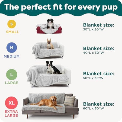 Furhaven Waterproof Throw Blanket for Dogs & Indoor Cats, Reversible Protective Pet Blanket, Extra Large, Long Faux Fur & Velvet, Mist Gray - Image 6