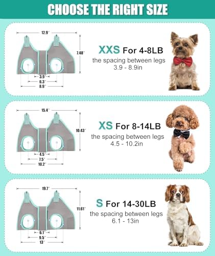 Kkiimatt Dog Grooming Hammock Harness, Small Dog Groming Sling, Gray Dog Hanging Harness for Nail Trimming,Dog Nail Clipping Hanger Restraint Holder - Image 3