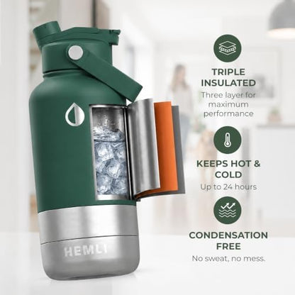 32 oz. Dog Water Bottle, Insulated Dog Travel Water Bottle, Stainless Steel Pet Water Bottle Dispenser Portable Food and Water Bowl for Dogs for Walking Dog Canteen Travel Kit - Image 3