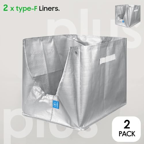 2 Pack Litter Box Liners F Compatible with Flip Litter Box Liner Type F, Reusable Liner Type-F with Carrying Handles - Image 2