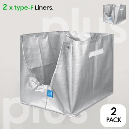 2 Pack Litter Box Liners F Compatible with Flip Litter Box Liner Type F, Reusable Liner Type-F with Carrying Handles - Image 2