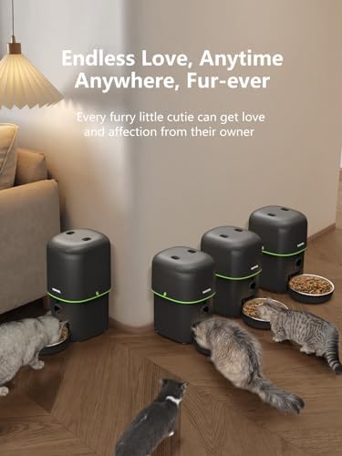 Automatic Cat Feeder with Camera - 5G WiFi Auto Cat Food Dispenser, 1080P HD Video with Night Vision, 1-15 Meals, 1-99 Portions, 2-Way Audio, Keeps Food Fresh, Timed Pet Feeder Also for Dogs - Image 5