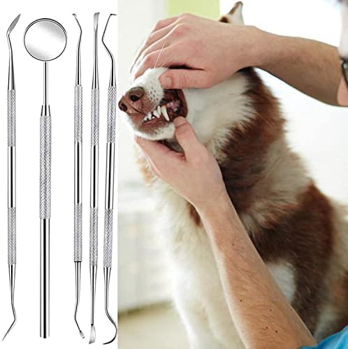 Teeth Cleaning Kit Dog Plaque Tartar Remover Tools Pet Dental Tooth Scaler and Scraper Silicone Finger Toothbrush for Puppy Cats Tooth Pick Stone Remover Dogs Oral Care Hygiene Cleaning Tools (12Pcs) - Image 2