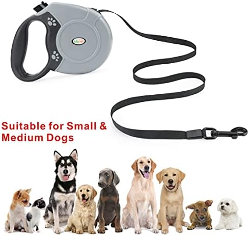 Idepet Heavy Duty Retractable Dog Leash for Small and Medium Dogs, Anti-Chewing Steel Chain 360 Degree Tangle-Free,Break and Lock System,16ft Leash for Dog Walking (Flat Rope) - Image 7