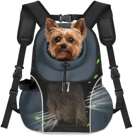 WOYYHO Pet Dog Carrier Backpack, Ventilated Mesh Small Dog Front Backpack by WOYYHO