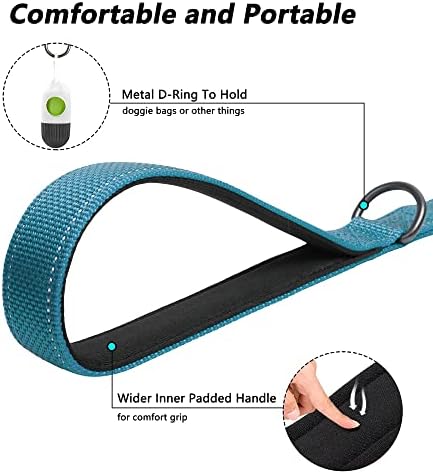 PetiFine 4FT Heavy Duty Dog Leash with Soft Padded Double Handle - Image 3